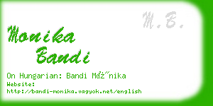 monika bandi business card